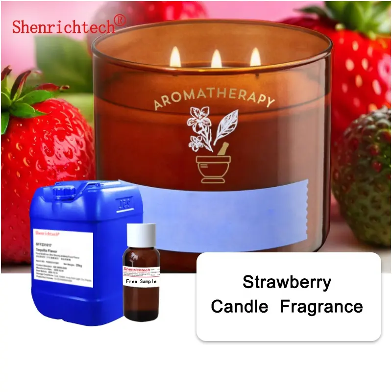 Huiles parfumées concentrées à la fraise douce Bougie à saveur de fruits Huile parfumée pour la fabrication de bougies
