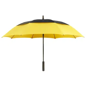 Hersteller Lieferant automatischer doppelter Auslass doppelschichtig Golf-Regenschirm 2022