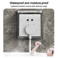 Protection autocollante transparente en plastique antidérapante et étanche pour interrupteur/prise de type 86 – Idéale pour salle de bain et cuisine