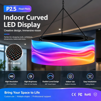 Écran LED incurvé intérieur KENSUN P2.5, mur vidéo LED flexible, affichage publicitaire numérique en forme d'arc personnalisé