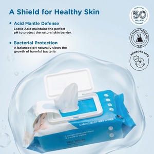 Lingettes humides jetables personnalisées en tissu non tissé écologique, 80 lingettes, pour bébés, biodégradables, pour le nettoyage domestique, en sachet - Product Image 3