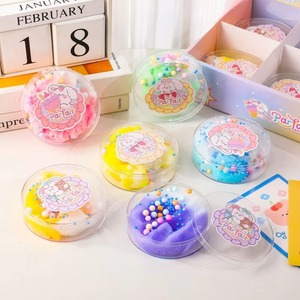 Lot de 12 pièces de slime en résine effet nuage double mélangé, avec breloques, argile cristalline, kit de fabrication de pâte à modeler, jouet éducatif - Product Image 6