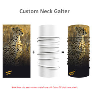 Custom Unisex Naadloze Ijs Zijde Polyester Hals Gaiter Multifunctionele Verticaal Gestreepte Fietsen Ademend Upf50 + Bandana 'S - Product Image 2