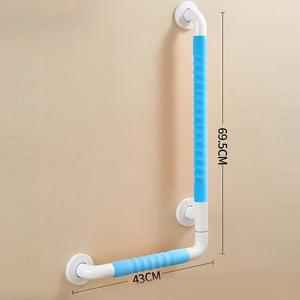 ราวจับรูปตัว L ขนาด 69.5x43 ซม. ป้องกันการลื่น ติดผนัง สำหรับผู้สูงอายุและผู้พิการ ใช้เพื่อความปลอดภัยในห้องน้ำ - Product Image 1