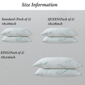 Fundas de <span class=keywords><strong>Almohada</strong></span> de Lujo Chinas para Enfriar el Cuello, Relleno de Espuma Viscoelástica Triturada de Bambú, <span class=keywords><strong>Almohada</strong></span> Ortopédica de Fibra de Bambú, 2 Unidades, Tamaño Queen - Product Image 6