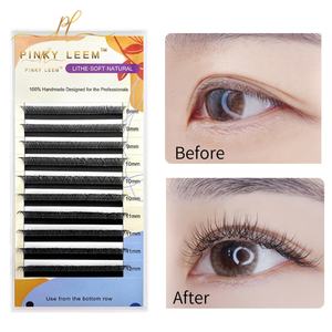 Cils individuels Pinky Leem Matte, extensions de cils, cils volumineux, plateau de cils faciles à poser, extensions de cils russes, Y - Product Image 2