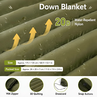Couette en duvet ultralégère RDS en duvet de canard avec nylon 20D résistant à l'eau, toutes saisons, pour le camping et les activités de plein air, vente en gros OEM