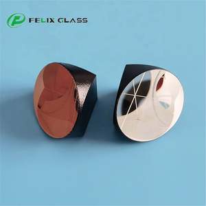 Prisme d'angle FELIX en verre BK7, diamètre 25,4 mm, hauteur 19 mm, revêtement cuivre + peinture noire, précision 5/8 po, pour levés topographiques - Product Image 1