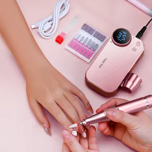 Portable Rechargeable Nail <b>Drill</b>, Professional Electric Nail File for Thick Acrylic Nails, Salon & Home Use - Product Image 3