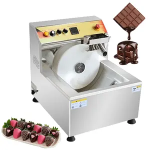 Mesin tempering coklat roda atas meja 8kg/pemanas coklat panas/mesin pembuat peleburan coklat