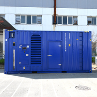 Groupe électrogène conteneurisé au gaz 1000 kW 1200 kW 1500 kW Weichai, démarrage électrique, ATS, alimentation GPL, système CHP haute performance