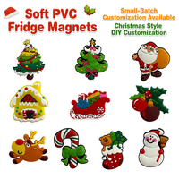 Aimant de réfrigérateur magnétique en PVC créatif personnalisé, aimant décoratif en colle souple, aimant de Noël, forme irrégulière, image DIY, commande d'échantillon
