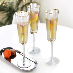 Heart-shaped glass style 140ml champagne glass glass in heart shape goblet glasses clear