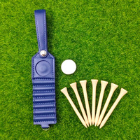 Sangle de rangement et de transport pour tees de golf en cuir PU durable pour l'extérieur, accessoires de golf, 19 cm, 1 pièce/sac OPP