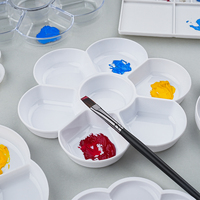 Palette de peinture pour le visage à base d'eau de haute qualité, palette de peinture céramique, aquarelle, acrylique, palette de peinture en plastique écologique