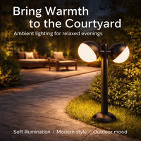 Lampe de jardin LED moderne personnalisée 24W, éclairage extérieur à LED haute efficacité et économie d'énergie pour hôtels et complexes hôteliers, fabricant pour les acheteurs