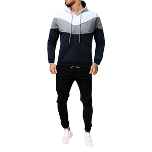 Ensemble de survêtement de sport pour homme 2026 de qualité supérieure, 100 % coton, avec capuche, deux pièces pour l'entraînement - Product Image 2