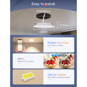 Aigostar 18W Smart LED Downlight 2 Pack 1765LM compatibile Wi-Fi Alexa Google Home Smart Home Alexa Google Home LED da incasso - Product Image 6
