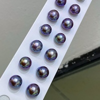 Perles d'eau douce Edison violettes rondes de qualité 5A, 9-10 mm, en vrac, pour la fabrication de bijoux DIY, boucles d'oreilles, bagues, pendentifs