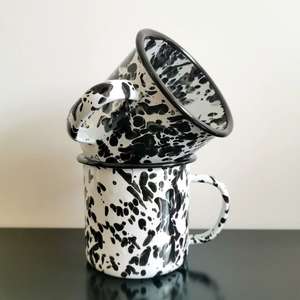 Batterie de cuisine de 8cm de haute qualité, vente en gros d'usine d'assiettes <span class=keywords><strong>et</strong></span> tasses en émail avec logo personnalisé pour les campeurs - Product Image 6