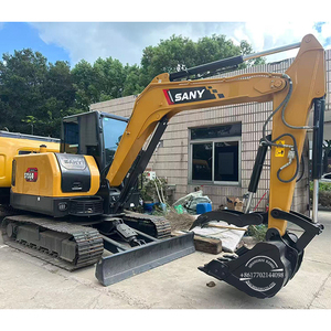 En excellent état, stock disponible pour l'exportation mondiale : Mini-excavatrice sur chenilles d'occasion Sany SY55U 5,5 tonnes, modèle original, livraison immédiate. - Product Image 1