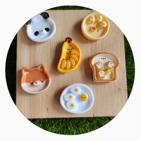 100 pièces dessin animé Animal plaque Flatback résine renard banane canard pain oeuf breloques pour la fabrication de bijoux accessoires boucle d'oreille porte-clés déco