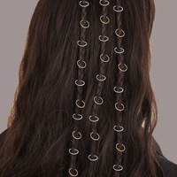 Accessoires de bricolage pour loisirs créatifs, Anneaux capillaires ronds gaufrés, Cœurs étoilés, Boucles torsadées, Connecteurs pour postiches, Clips décoratifs pour perruques