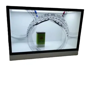 Şeffaf Lcd ekranlı öğeleri saklamak için kullanılabilen kabinde 32 inç masaüstü
