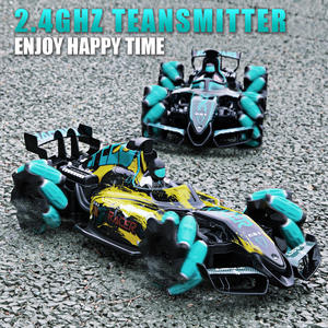 Juguete de coche de <span class=keywords><strong>Radiocontrol</strong></span> con luz y sonido, vehículo rodante de control remoto, coche de carreras acrobático con pulverización, 360 - Product Image 3