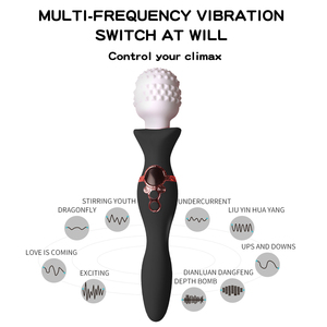 Vibromasseur à double tête, 9 vitesses, écran LCD, stimulation clitoridienne à 360°, jouet sexuel en silicone pour femmes - Product Image 1