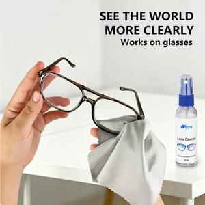 Nettoyant liquide pour lunettes, écrans <span class=keywords><strong>de</strong></span> caméra et lentilles avec chiffon en microfibre et spray nettoyant - Product Image 3
