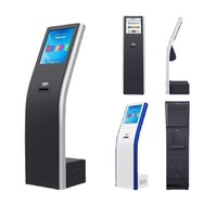 Terminal en libre-service avec écran tactile intérieur pour la gestion des files d'attente dans les banques, les hôpitaux, les cinémas et la distribution de billets aux visiteurs, avec écran LCD