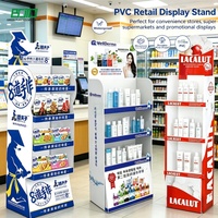 Présentoirs de comptoir multi-grilles en PVC expansé imprimés sur mesure pour PDQ, idéaux pour les supermarchés, les magasins de détail et les snacks