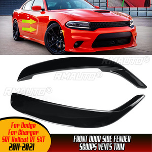 A Pair Car Front <b>Door</b> Side Fender Scoops <b>Vents</b> Trim Sticker Decoration for Dodge for Charger SRT Hellcat RT SXT 2011-2021 ABS - Product Image 1