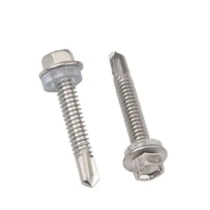 Din 7504 galvanised surface hex self drill concrete screw