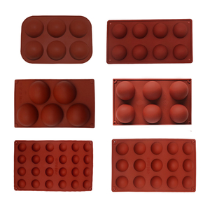 Moule de cuisson en silicone semi-sphère 6 trous pour la fabrication de chocolat, gâteau, gelée, mousse de dôme <span class=keywords><strong>Demi</strong></span>-boule de chocolat - Product Image 2