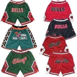 Hot Selling Usa Basketball 30 Teams Shorts Embroidered Pocket Just Don Basketball Shorts