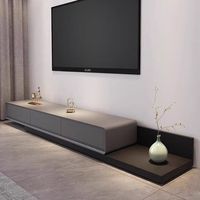 Ensemble meuble TV et table basse extensible, design moderne et minimaliste, unité compacte avec tiroirs, mobilier de maison pour petits espaces