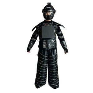 Costume lumineux LED irisé, combinaison intégrale avec casque et gants pour spectacle sur scène, unisexe - Product Image 5