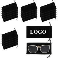 2025 personnalisé 50 pièces microfibre lunettes de soleil étui cordon sac PU pochette de rangement avec impression de Logo pour les faveurs de fête