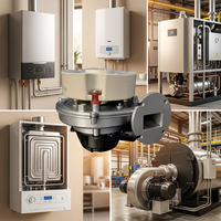 Souffleur de gaz pré-mélangé à turbine fermée 220V pour chaudière murale à condensation 24-40KW avec moteur EC sans balais