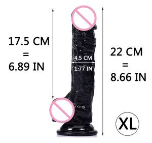 SacKnove kadın ekstra büyük boy 22cm en çok satan renkli gerçekçi seks <span class=keywords><strong>Penis</strong></span> oyuncaklar kadınlar için gerçek cilt emme tabanı kauçuk yapay <span class=keywords><strong>Penis</strong></span> - Product Image 3