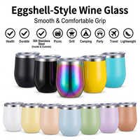 Gobelet à vin en acier inoxydable 304 de haute qualité, tasse à café réutilisable avec logo personnalisé pour un usage quotidien