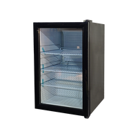 Réfrigérateur compact commercial Meisda SC68 68L en acier inoxydable, mini réfrigérateur portable à compresseur pour boissons