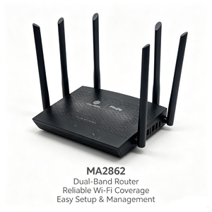 Router Gigabit Dual Band WiFi 6 RG MA2862 AX1800 con 4 Antenne, Porte RJ45, CPE per Rete Aziendale, per Acquisti all'Ingrosso - Product Image 1