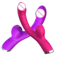 Vibrator für Frauen 2-in-1 Leckmaschine Klitoris-Stimulator G-Punkt Leistungsstarker Dildo-Stab Weiblicher Klitoris-Sauger Erotik-Spielzeug für Erwachsene