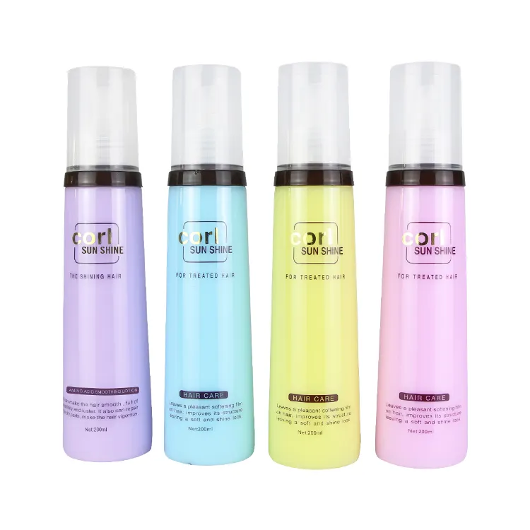 Alta Qualidade Col Sun Shine 200ml Quatro Cores Hair Smoothing Perfume Hair Spray Líquido Para Reparação De Cabelo