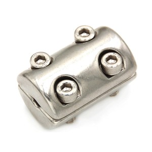 Uxcell 1.3" Stanchion Rope End Stopper Cord End Caps Barrier Rope End Cap Snap Hooks For Crowd Control Silver - View #7