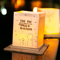 Lanterne à eau avec bougie chauffe-plat LED, décoration d'intérieur, lanternes en papier flottantes avec base en bois imperméable
