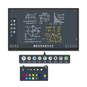 Écran d'affichage numérique tactile 4K, tableau noir, double OS, multifonction, pour l'école